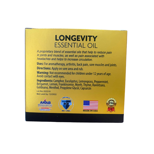 Dầu vàng Longevity Essential Oil 21ml – Set of 6