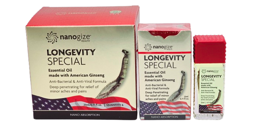 Dầu vàng Longevity SPECIAL Essential Oil 21ml, loại có sâm – Set of 6